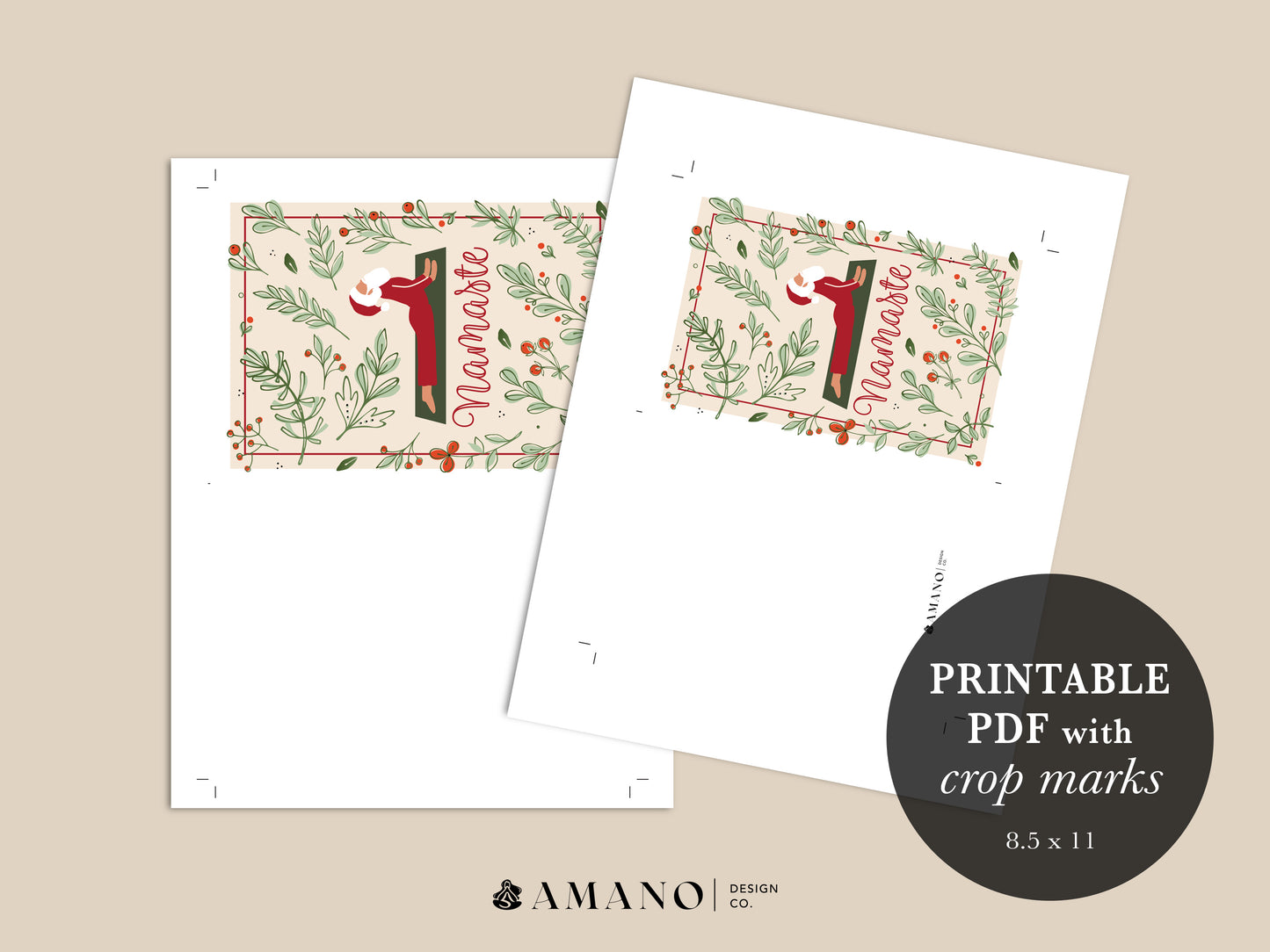 Namaste Santa | Yoga Christmas Greeting Card