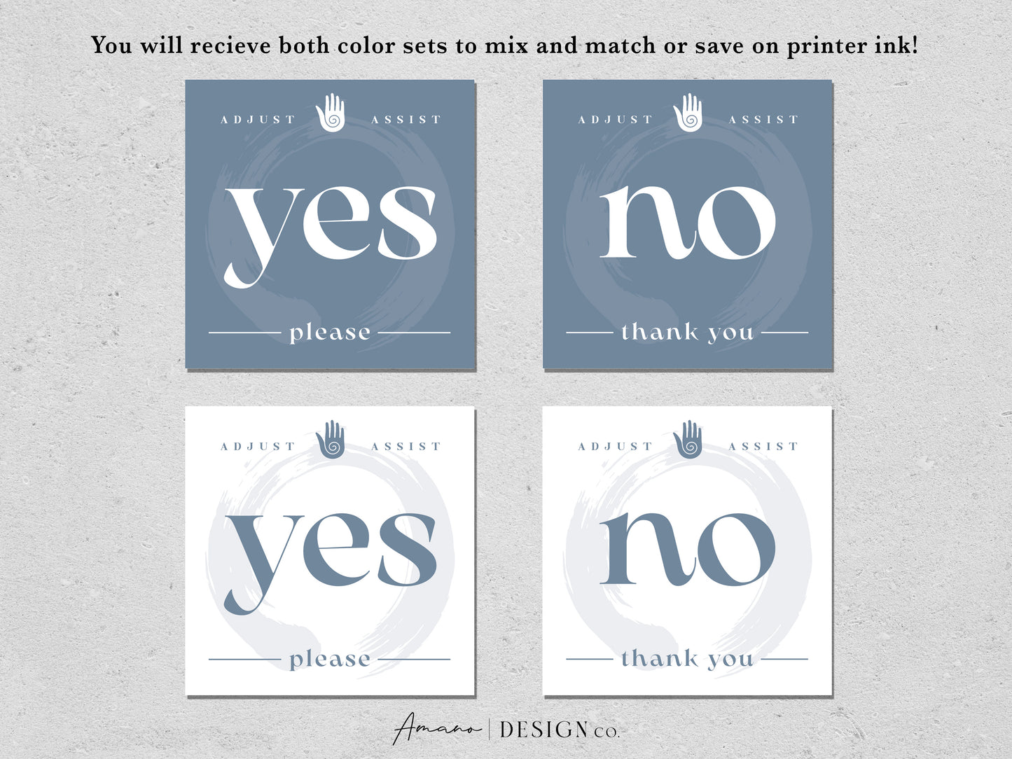 Hands on Assists - Blue | Yoga Consent Cards