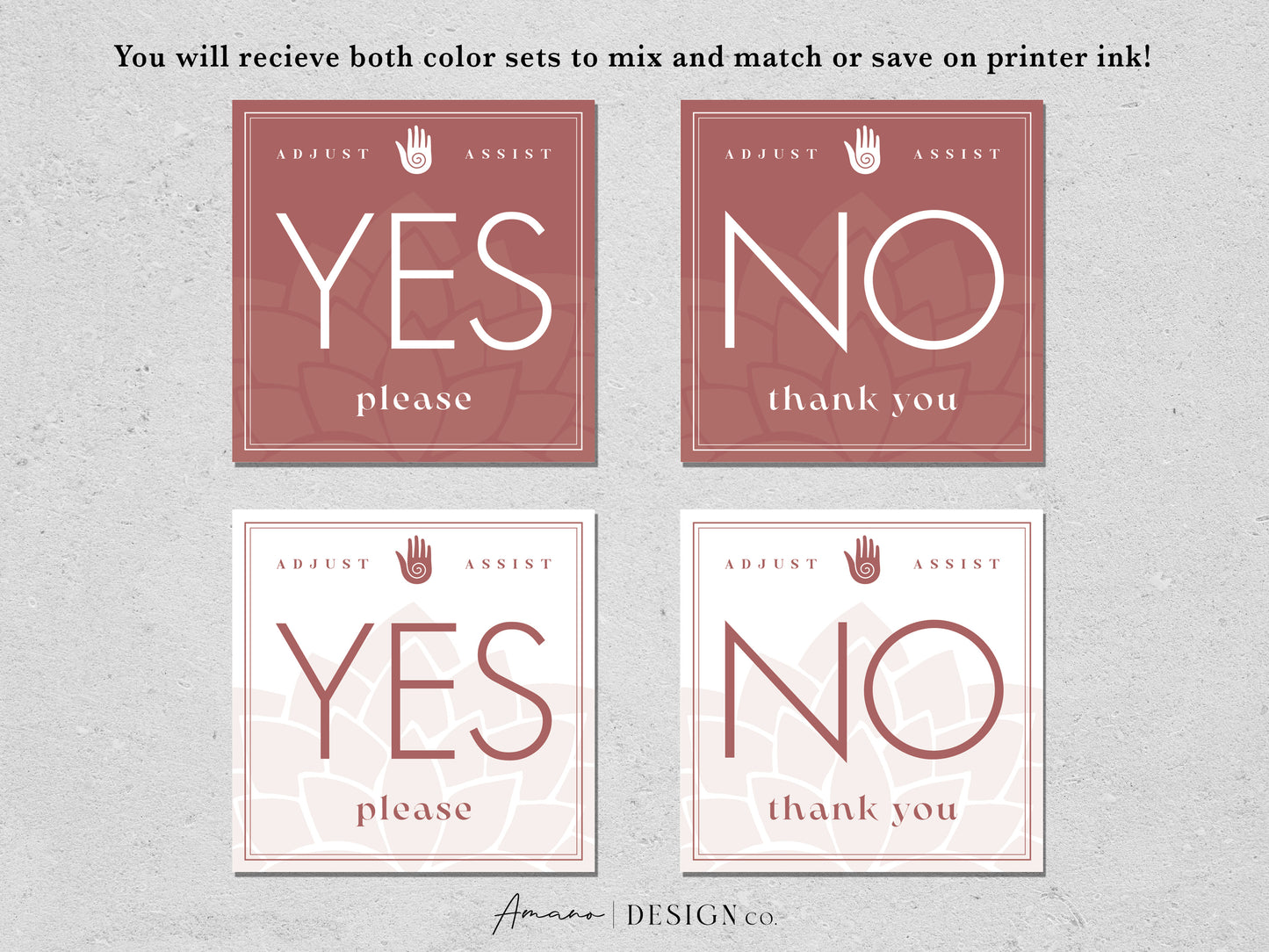 Hands on Assists - Burgundy | Yoga Consent Cards