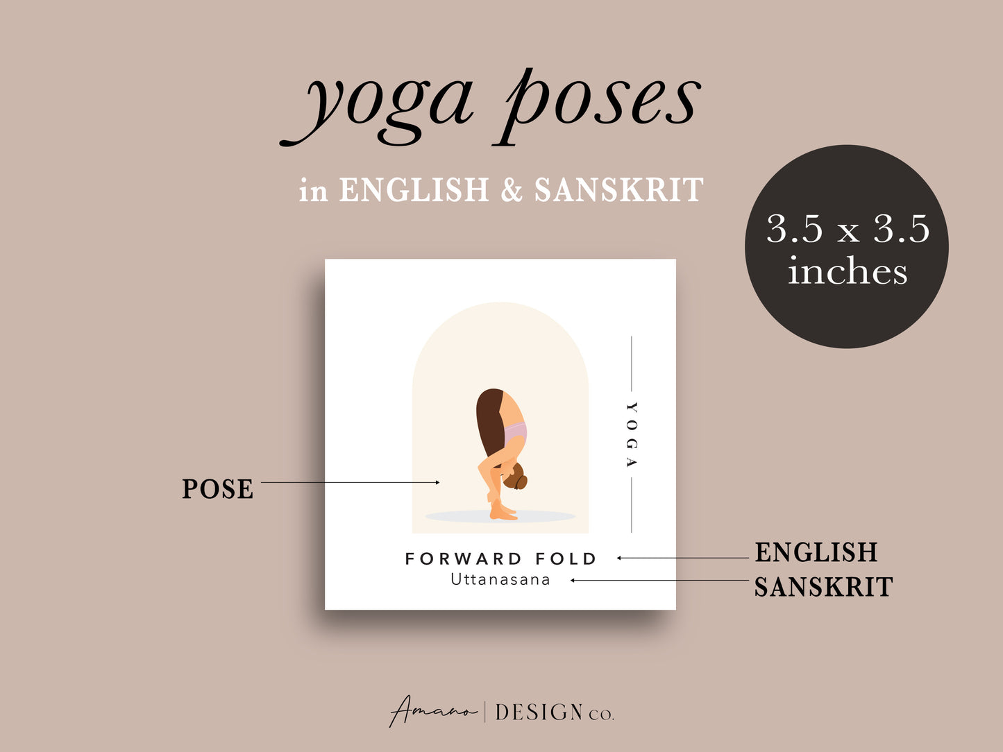 120 Yoga Pose Cards | Light Skin Tone
