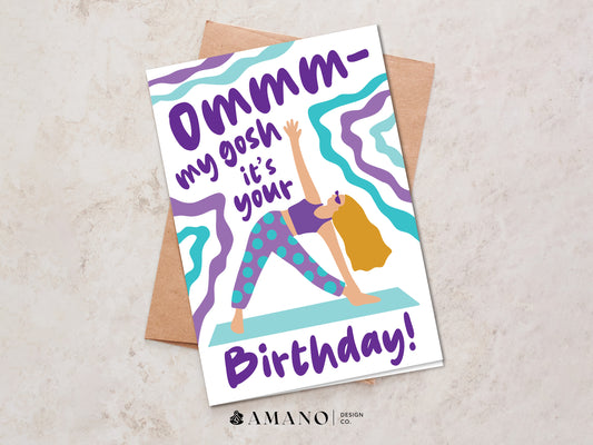 Ommm My Gosh - Purple | Happy Birthday Card