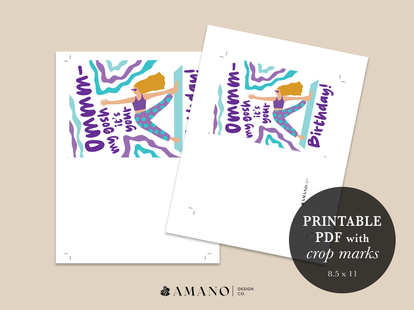 Ommm My Gosh - Purple | Happy Birthday Card