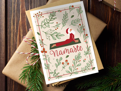Namaste Santa | Yoga Christmas Greeting Card