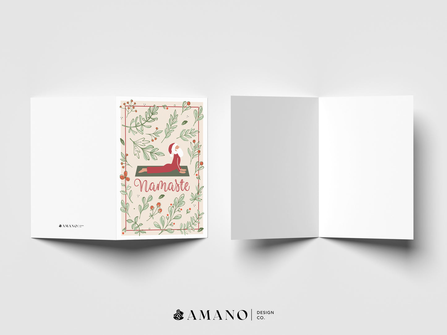 Namaste Santa | Yoga Christmas Greeting Card