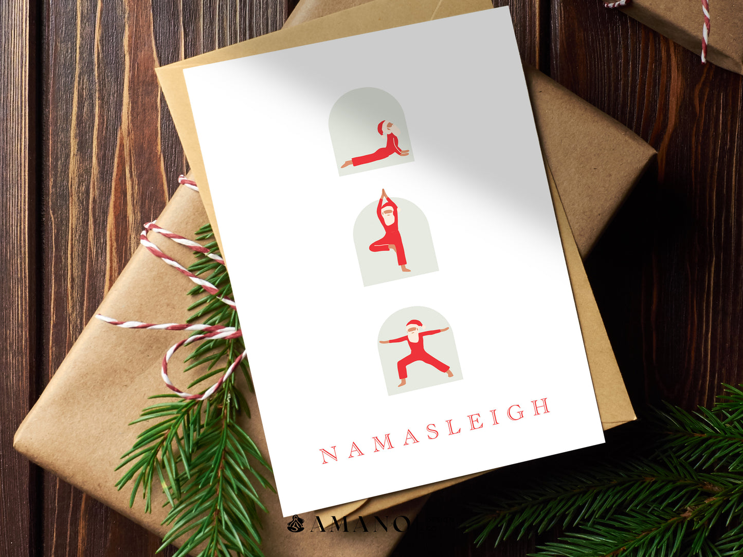 Namasleigh | Yoga Christmas Greeting Card