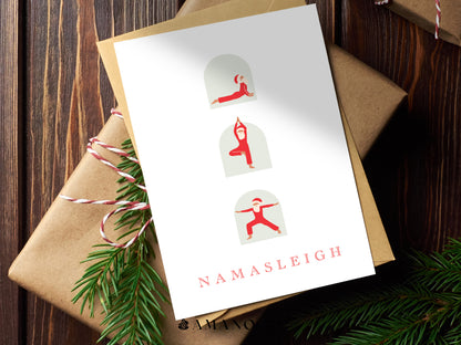 Namasleigh | Yoga Christmas Greeting Card