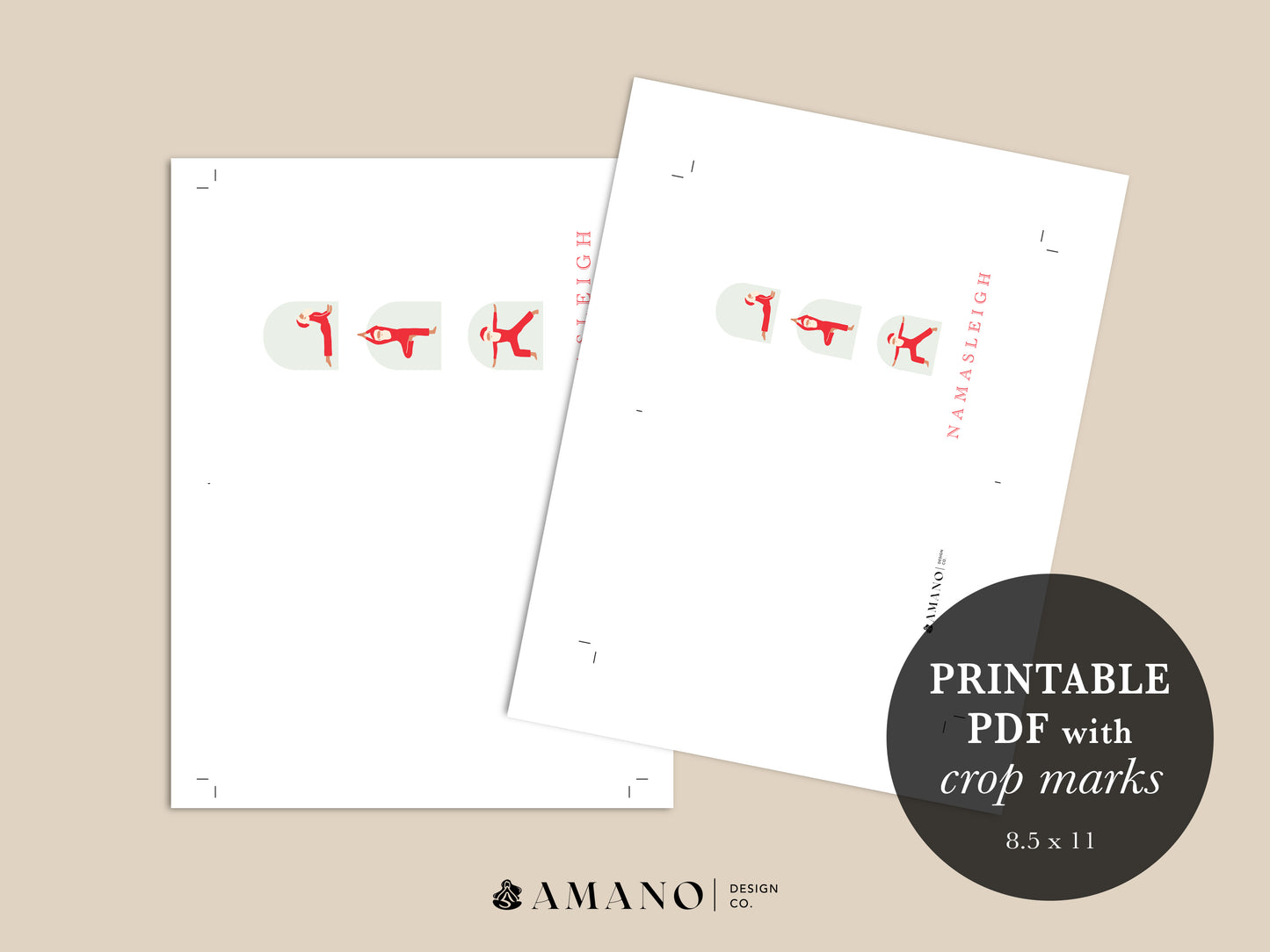 Namasleigh | Yoga Christmas Greeting Card