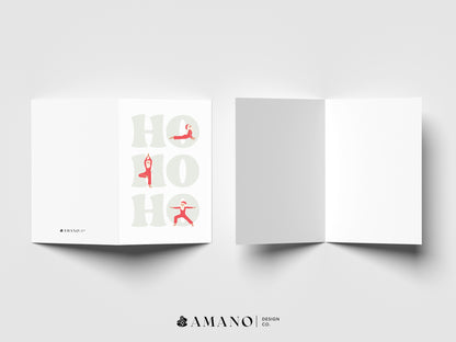 Hohoho Santa | Yoga Christmas Greeting Card