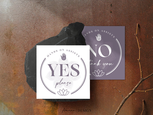 Hands on Assists - Purple | Yoga Consent Cards