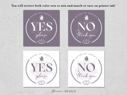 Hands on Assists - Purple | Yoga Consent Cards