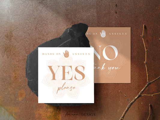 Hands on Assists - Orange | Yoga Consent Cards