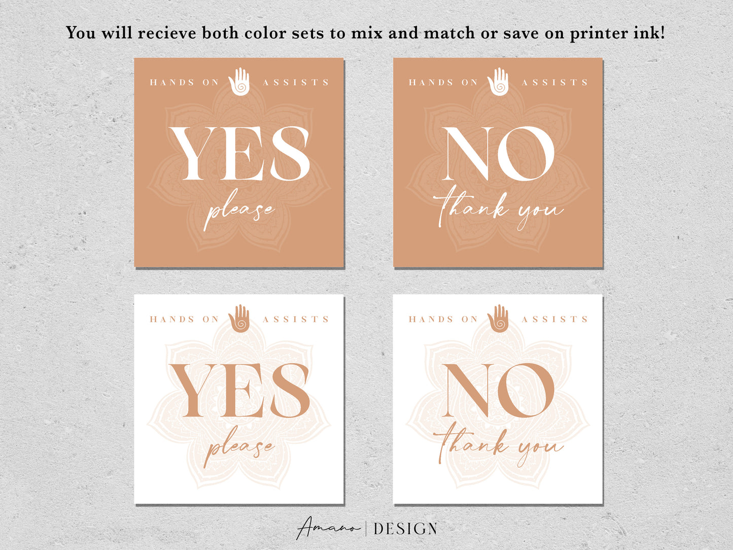 Hands on Assists - Orange | Yoga Consent Cards