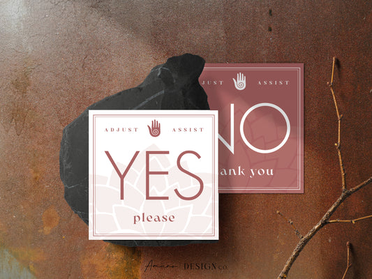 Hands on Assists - Burgundy | Yoga Consent Cards
