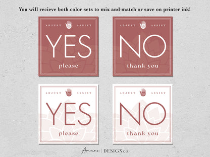Hands on Assists - Burgundy | Yoga Consent Cards
