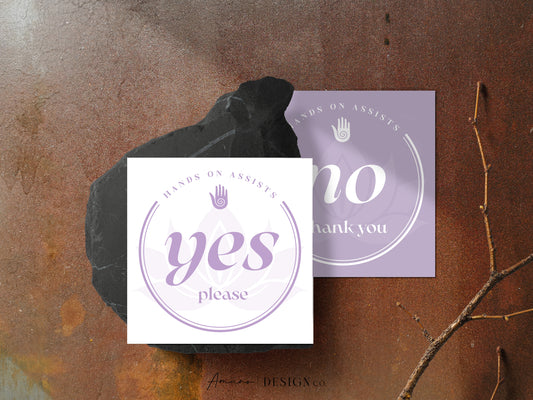 Hands on Assists - Lavender | Yoga Consent Cards
