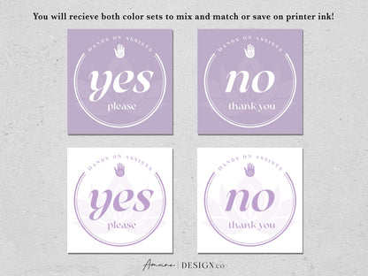 Hands on Assists - Lavender | Yoga Consent Cards