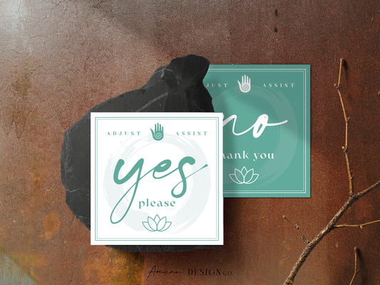 Hands on Assists - Teal | Yoga Consent Cards