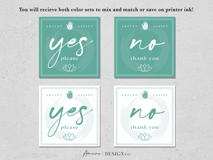 Hands on Assists - Teal | Yoga Consent Cards